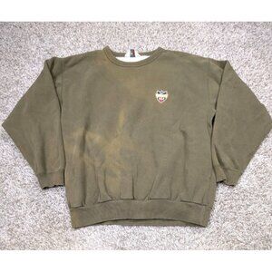 Vintage Reebok Golf Sweatshirt Pullover Mens Large Brown Made In USA Crew Neck